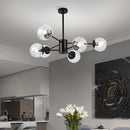Axyaa Clear Glass Ball Pendant LED Chandelier for Home Interior Lighting