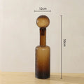 Axyaa Clear Glass Vase with Lid - Home Decor & Aromatherapy Bottle