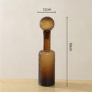 Axyaa Clear Glass Vase with Lid - Home Decor & Aromatherapy Bottle