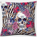 Axyaa Skull Print Series Cushion Cover - Rainbow Peach Decoration for Home