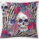 Axyaa Skull Print Series Cushion Cover - Rainbow Peach Decoration for Home