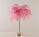 Axyaa Ostrich Feather LED Lamp: Stylish Bedroom Lighting for Home Decor