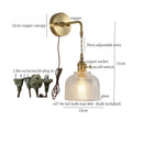 Axyaa Brass Glass Sconce Lamp for Nordic Minimalism LED Wall Lights
