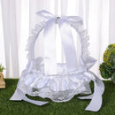 Axyaa Lace Decor Bridesmaid Flower Girl Baskets Rustic Wedding Ceremony Decor