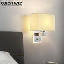 Axyaa LED Wall Light: Nordic Fabric Decorative Light with Rotary Switch, Minimalist Design