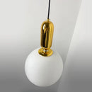 Axyaa Modern Glass Ball LED Chandelier Black Gold Hanging Lamp