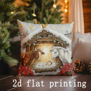 Axyaa Nativity Scene Christmas Pillow Covers - Decor Pattern Cushion Cover