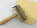 Axya Stainless Steel Wheel Pizza Bread Needle Punchers Roller Dough Pitter