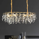 Axyaa Modern Luxury LED Crystal Chandelier for Elegant Home Décor