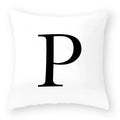 Axyaa Polyester Alphabet Cushion Cover 45X45cm for Home Sofa Decor