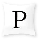 Axyaa Polyester Alphabet Cushion Cover 45X45cm for Home Sofa Decor