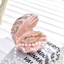 Axyaa Pink Shell Ceramic Tray - Home Decor & Jewelry Organizer