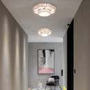 Axyaa Flower Gold Crystal Ceiling Chandelier for Kitchen, Aisle, Stairs - Modern Luminaires