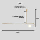 Axyaa Nordic Geometric Chandelier - Minimalist Creative Living Room Bedside Light