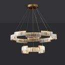 Axyaa Modern Crystal LED Pendant Chandelier for Living, Dining, Kitchen, and Bedroom