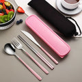 Axyaa Stainless Steel Cutlery Set with Box - Dinner Knife Fork Spoon Chopsticks
