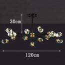 Axyaa Luxury Crystal Chandelier Pendant Light for Living Room Bedroom Ceiling