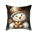Axyaa Winter Snowman Pillowcase - Festive Sofa Decor & Gift