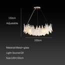 Axyaa French Crystal Chandelier: Misty Artistic Lighting Fixture for Elegant Living Spaces