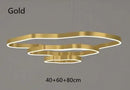 Axyaa Modern Terraces Chandelier Indoor LED Pendant Lamps in Coffee/Gold for Living Room