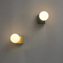 Axyaa Modern LED Glass Wall Sconce - Gold/Black Iron Light