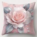 Pink Roses Butterflies Pillow Covers - Axyaa Home Decor