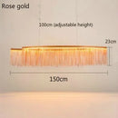 Axyaa Italian Tassel Aluminum Chain Chandelier - LED Pendant Lamp for Home Art Decor
