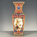 Axyaa Ancient Enamel Flower Bird Vase Collection - Home Desk Decor