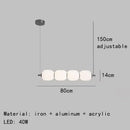 Axyaa Nordic Glass Chandelier LED Pendant Light for Living Dining Kitchen Room