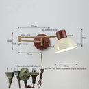Axyaa Wabi-Sabi Iron LED Wall Lights Swing Arm Vintage Wandlampen
