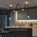 Axyaa Modern Brown Waistband Pendant Light with Artificial Marble Lampshade