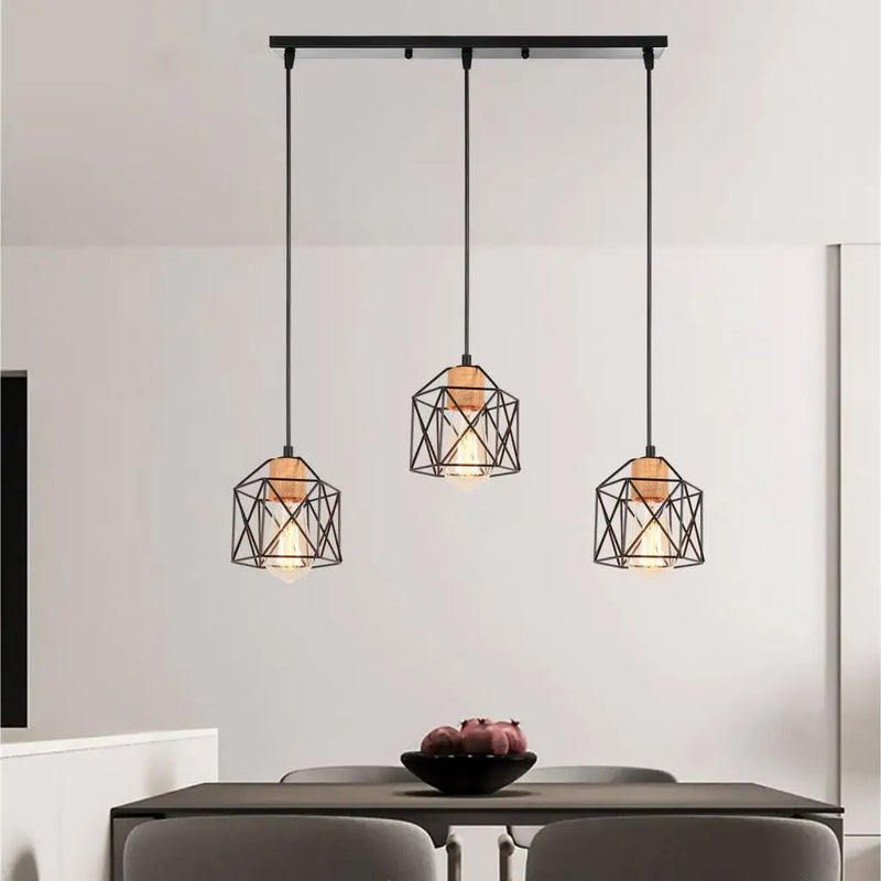 Axyaa Wood LED Pendant Chandelier for Modern Nordic Home Decor