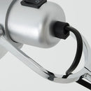 Axyaa Modern Silver Black Wall Lamp, Rotatable, E27 Bulb, Switch, Bedroom Study Sconce
