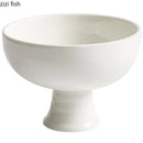 Axya Round Ceramic High Feet Dinner Bowl Set
