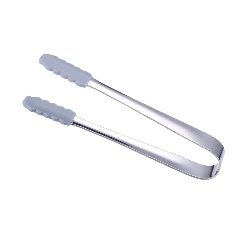 Axyaa Silicone Head Stainless Steel Food Tongs