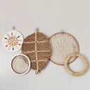 Axyaa Seaweed Woven Hanging Plate: Creative Home Decor and Porch Wall Art