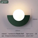 Axyaa Nordic LED Plastic Ball Wall Lamp for Home Decor Lightings