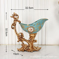Axyaa European Resin Vase & Fruit Tray Set: Luxury Living Room Decor & Tea Table Ornament