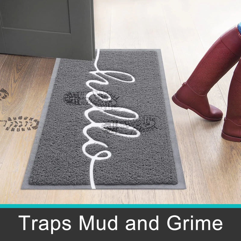 Axyaa Non-Slip Entryway Mat - Indoor Outdoor Washable Home Doormat