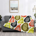 Axyaa Multi Stem Mid Century Modern Throw Blanket for Home Bedroom Sofa