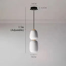 Axyaa Nordic LED Pendant Lights White Lampshade Hanging Lamps Bedroom Lighting