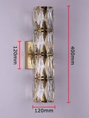 Axyaa Crystal Wall Sconces Chrome Glass Modern Elegant Lighting