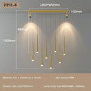 Axyaa Nordic Duplex LED Chandelier, Villa Pendant Lights for Circular Staircase & Living Room