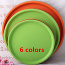 Axya Non Slip Round Fruit Plate Tea Tray, Kindergarten Hotel Tableware Serving Tray