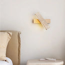 Axyaa LED Yellow Travertine Wooden Wall Light for Luxury Indoor Decor
