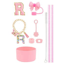 Axyaa 10pcs Tumbler Accessories Set: Straw, Cover, Cap, Boot, Stopper, Keychain, Charm