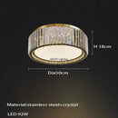 Axyaa Crystal Ceiling Lamp: Elegant Nordic Light Luxury for Home Decor & LED Lighting