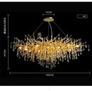 Axyaa Crystal LED Ceiling Chandelier for Luxury Living Room, Bedroom, and Restaurant
