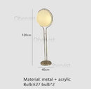 Axyaa Chrome LED Desk Lamp with White Acrylic Ball Lights