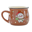Axyaa Snowman Christmas Mug: Festive Ceramic Coffee Cup for Xmas Home Baking & Breakfast